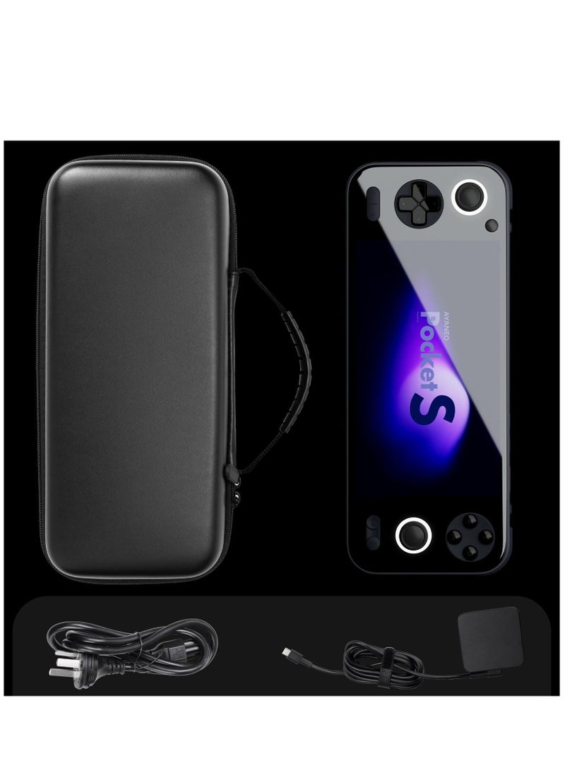 PU Leather Protective Case Bag for AYANEO Pocket S Handheld Portable Gaming Console (Black)  - Image 4