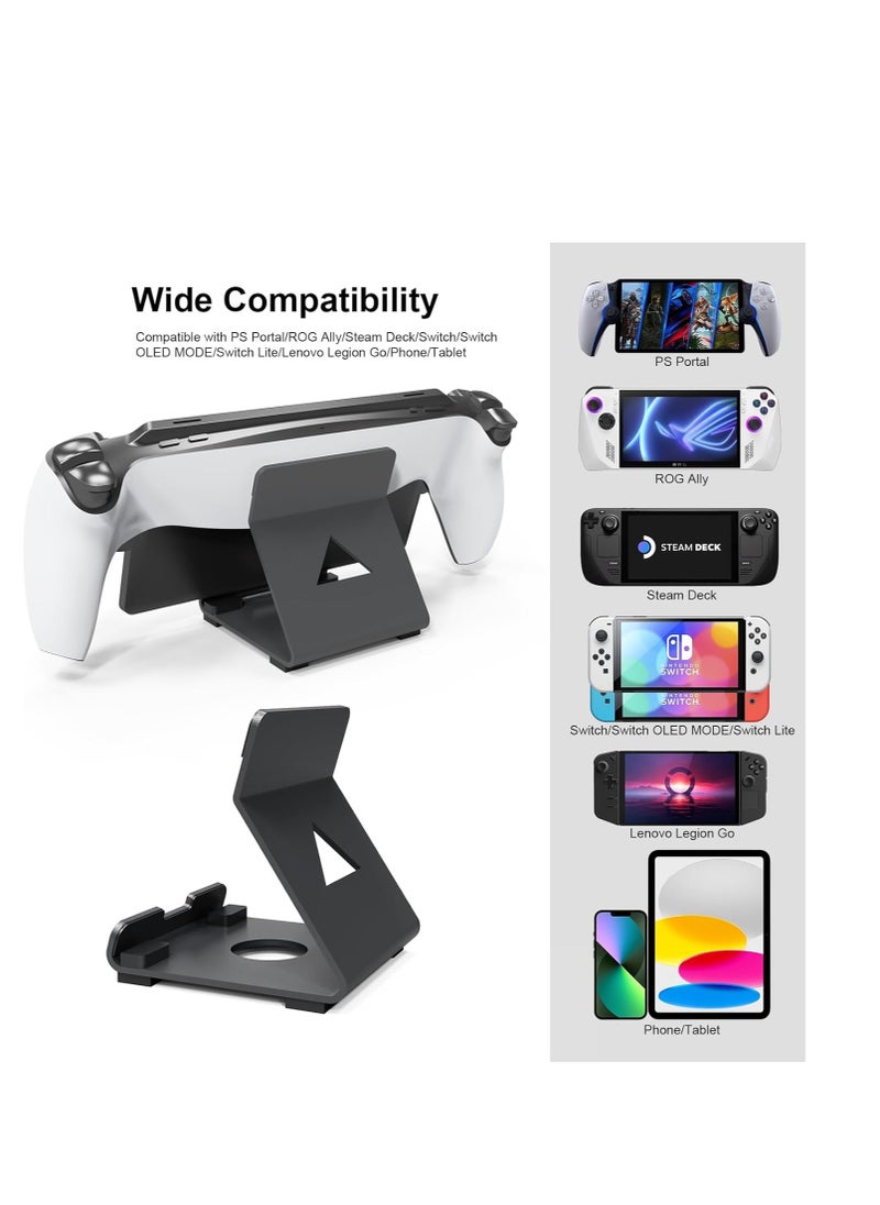 KASTWAVE - PS Portal Stand, Stand Base Compatible with PS5 Portal Remote Player, Frosted Aluminum Alloy Holder with Anti-Slip Silicone Pad for PS Portal Handheld Console, Switch, and Mobile Phones - Image 1