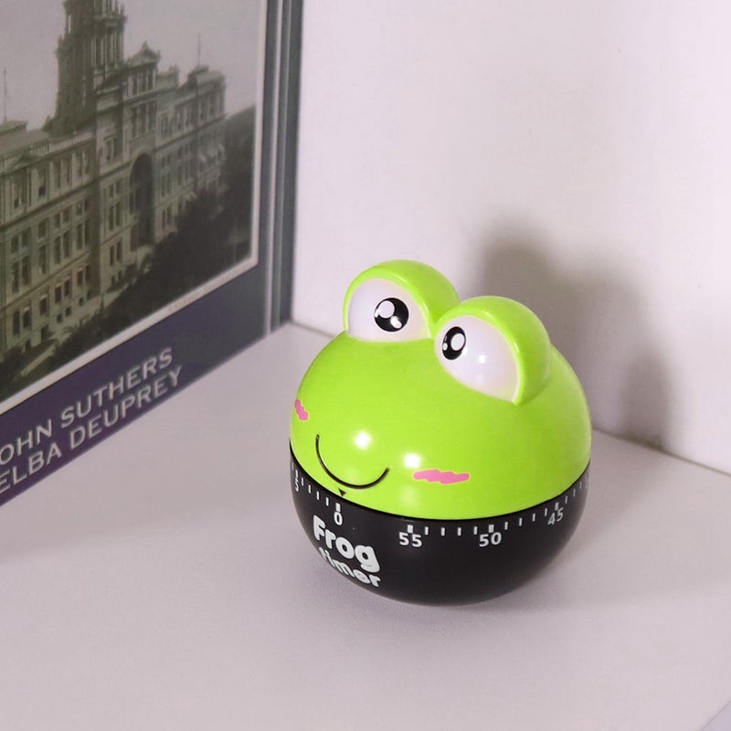 Cartoon Animal Shape Kitchen Timer Mechanical Counters Clock for Cooking Timing Tool(Green) - Image 3