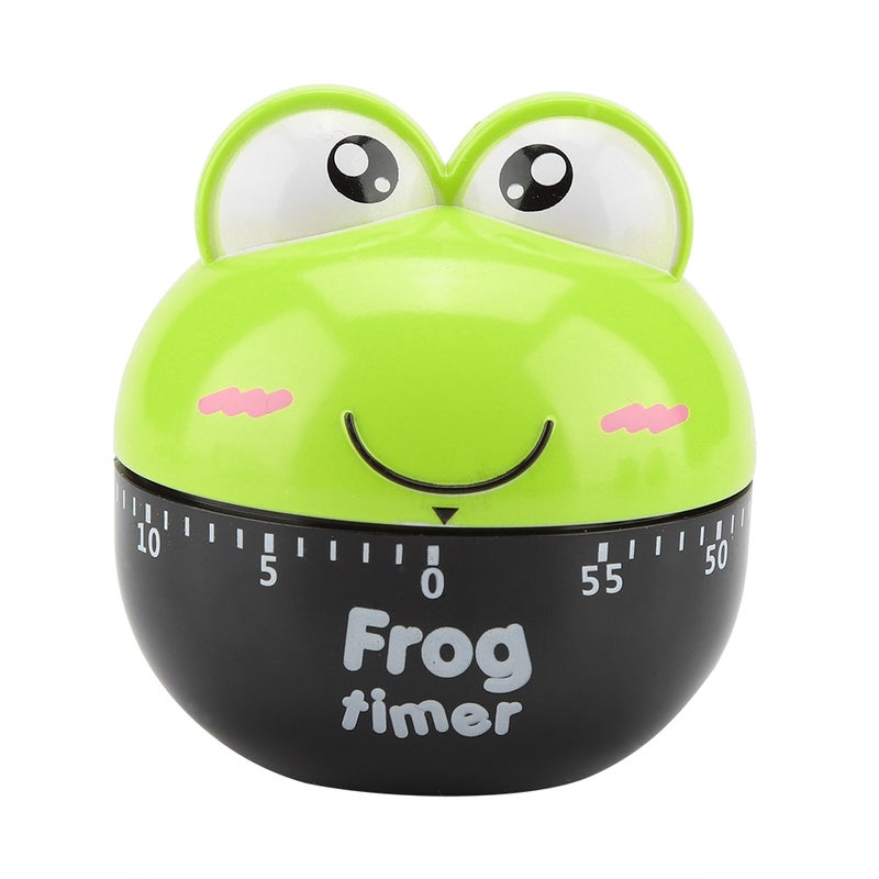 Cartoon Animal Shape Kitchen Timer Mechanical Counters Clock for Cooking Timing Tool(Green) - Image 1