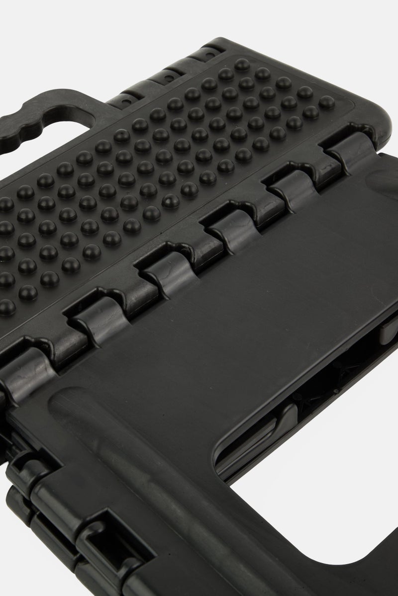 LIFESTYLE Plastic 13 Inch Folding Step Stool With Handle, Black - Image 3