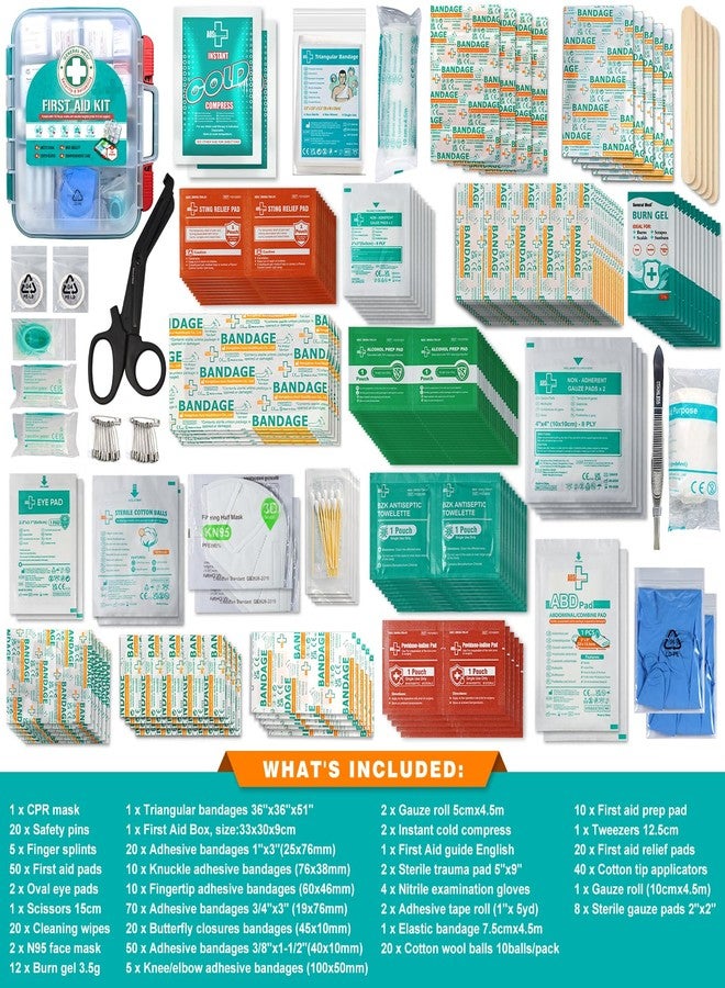 General Medi 420 Pieces Professional First Aid Kit - HardCase First Aid Box - Contains Premium Medical Supplies for Travel, Home, Office, Vehicle, Camping, Workplace & Outdoor - Image 2