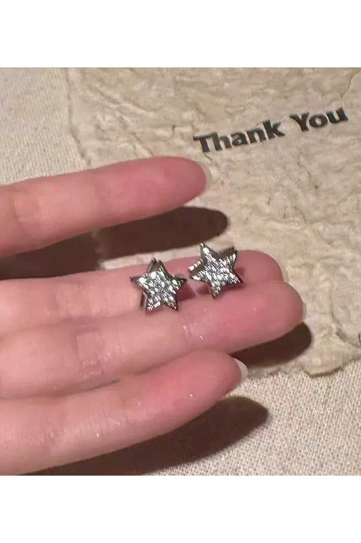 Goolsky Star Zircon Earrings for Women – Sweet & Cool Style, Trendy Autumn/Winter Studs, Chic Lightweight Luxury Ear Jewelry  - Image 3