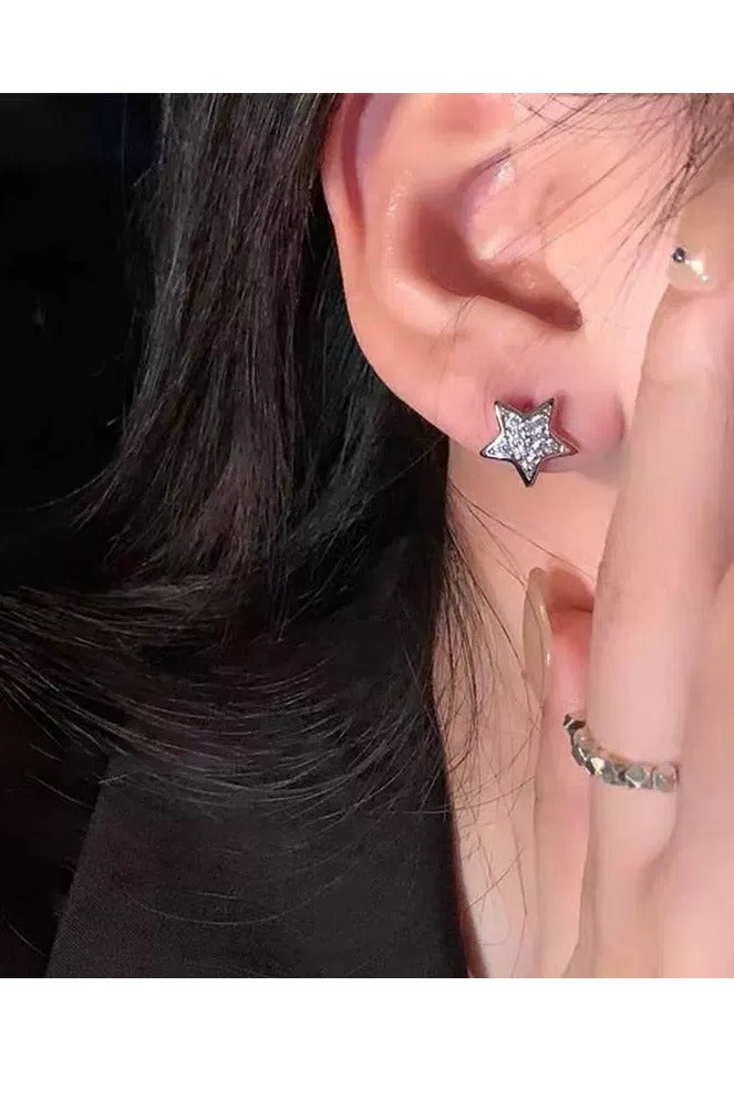 Goolsky Star Zircon Earrings for Women – Sweet & Cool Style, Trendy Autumn/Winter Studs, Chic Lightweight Luxury Ear Jewelry  - Image 5
