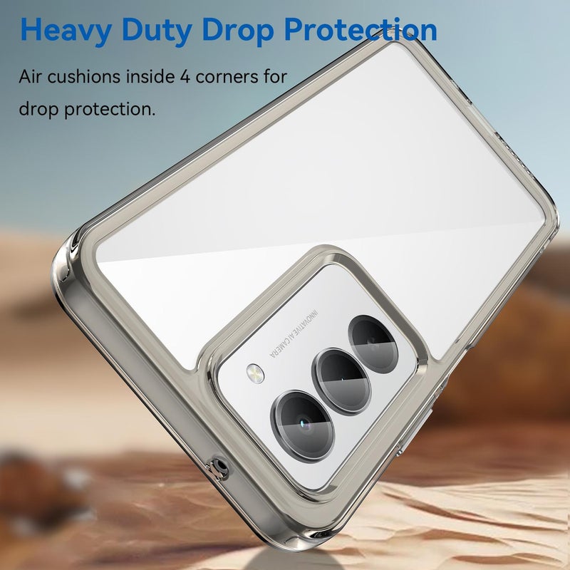 erorex For Redmi 15 5G Global / 15 4G SEA Colorful Series Acrylic Hybrid TPU Phone Case(Transparent Grey) - Image 3