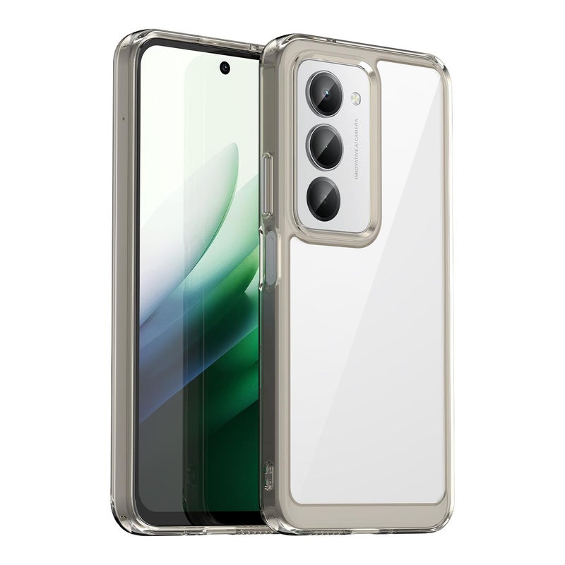 erorex For Redmi 15 5G Global / 15 4G SEA Colorful Series Acrylic Hybrid TPU Phone Case(Transparent Grey) - Image 1