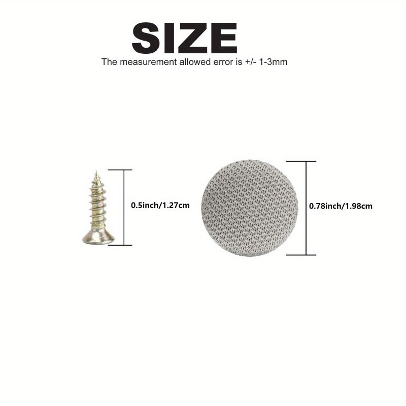 60 Pieces Car Roof Repair Rivets Headliner Button Auto Snap Retainer Flannelette Fix Gray Plaid For All Cars - Image 4