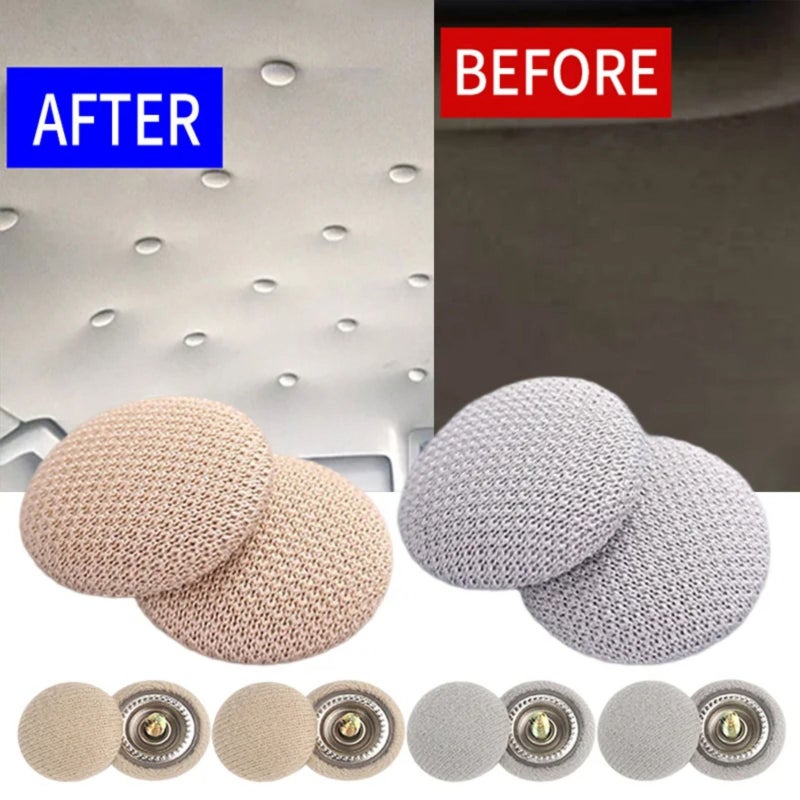 60 Pieces Car Roof Repair Rivets Headliner Button Auto Snap Retainer Flannelette Fix Gray Plaid For All Cars - Image 1
