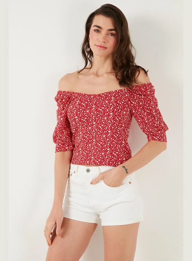Lela  Lela Three Quarter Sleeve Wide Collar Blouse Women's BLOUSE 5869001 for Women | Best Price UAE