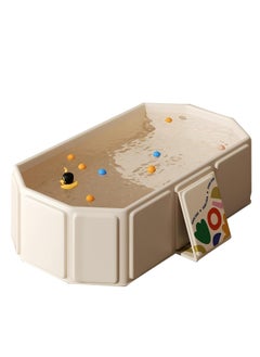 XICEN Baby Folding Bath Tub, Kids Bathtub with Non-Slip Base, with Thermostatic System, for 0-8 Years Old, Travel Essential, Indoor/Outdoor Use, Easy Storage  - Image 1