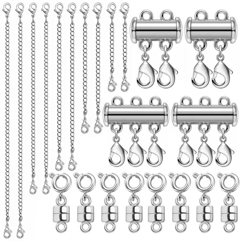 MKCYD Magnetic Jewelry Clasps for Necklace Extender and Layering, Multiple Styles Magnetic Clasps for Necklace Bracelet Anklet - Image 1