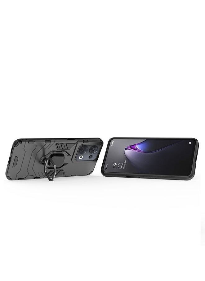 غطاء حماية مزدوج الطبقات لهاتف OPPO Reno8 5G متين ومضاد للصدمات