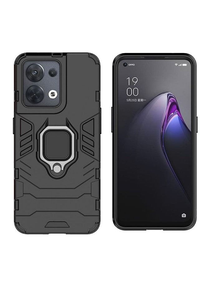 غطاء حماية مزدوج الطبقات لهاتف OPPO Reno8 5G متين ومضاد للصدمات
