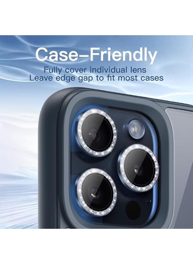 جي تيك واقي عدسة الكاميرا لهاتف آيفون 15 برو 6.1 بوصة وآيفون 15 برو ماكس 6.7 بوصة، غطاء معدني فردي من الزجاج المقوى 9H شفاف عالي الدقة، مجموعة واحدة من التيتانيوم الأزرق - Image 5