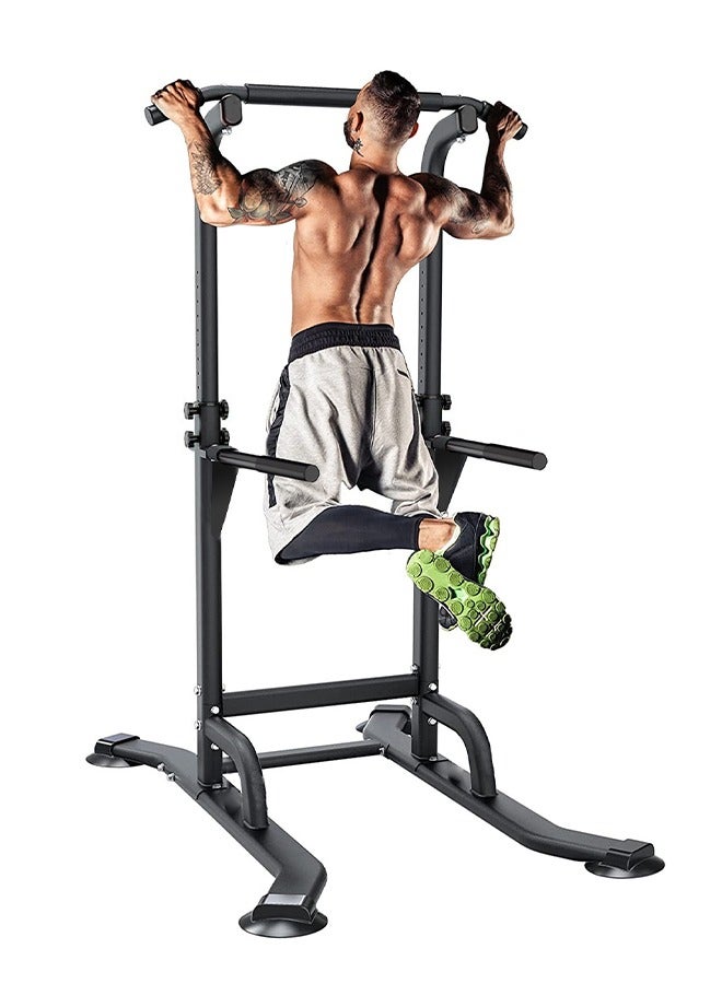 ALongDeng Power Tower Dip Station Pull Up Bar for Home Adjustable Height Multifunctional Home Strength Training Fitness Exercise Equipment Simple Installation Durable Home Fitness Equipment - Image 1