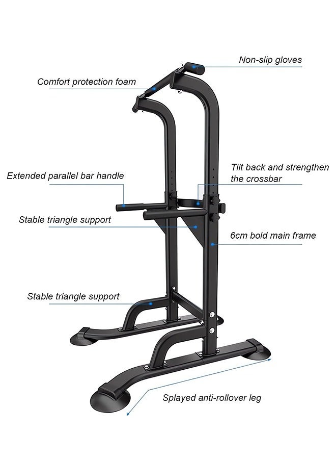 ALongDeng Power Tower Dip Station Pull Up Bar for Home Adjustable Height Multifunctional Home Strength Training Fitness Exercise Equipment Simple Installation Durable Home Fitness Equipment - Image 5