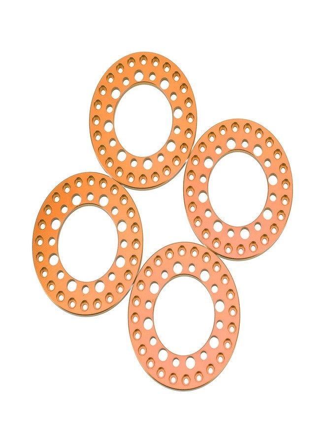Dilwe RC Wheel Outer Rings, 4Pcs 1.9in Aluminum Wheel Rims Beadlock Rings RC Rims RC Accessories for 1/10 RC Car(Orange) - Image 3