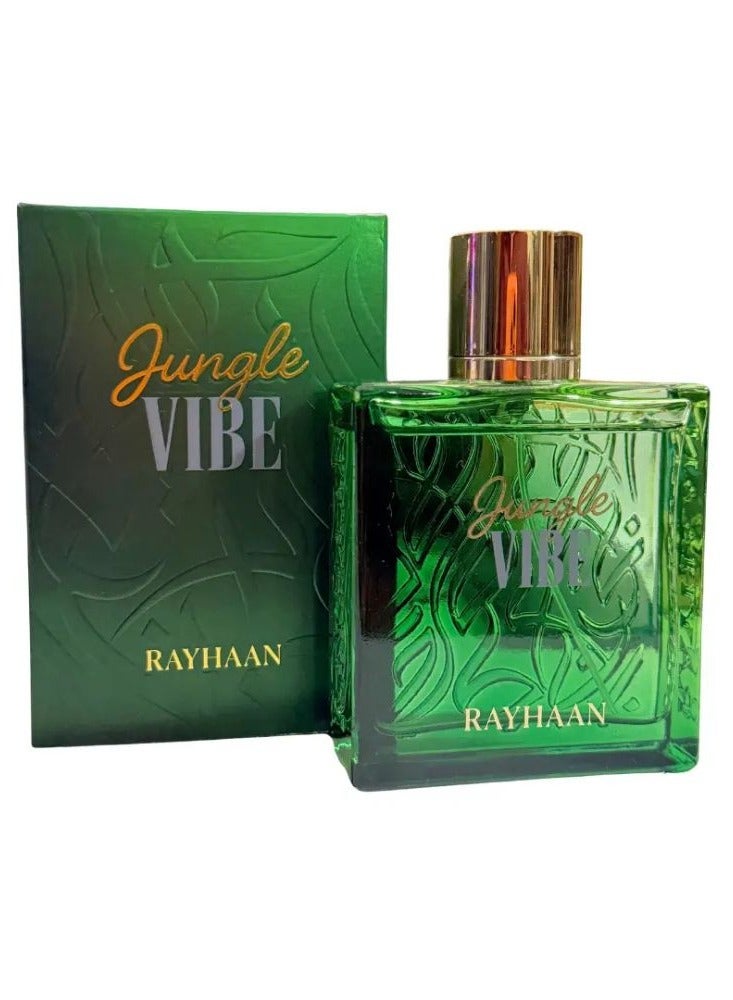 RAYHAAN Jungle Vibe Eau De Parfum 100ml Unisex Fresh Green Citrus Woody Fragrance - Image 1