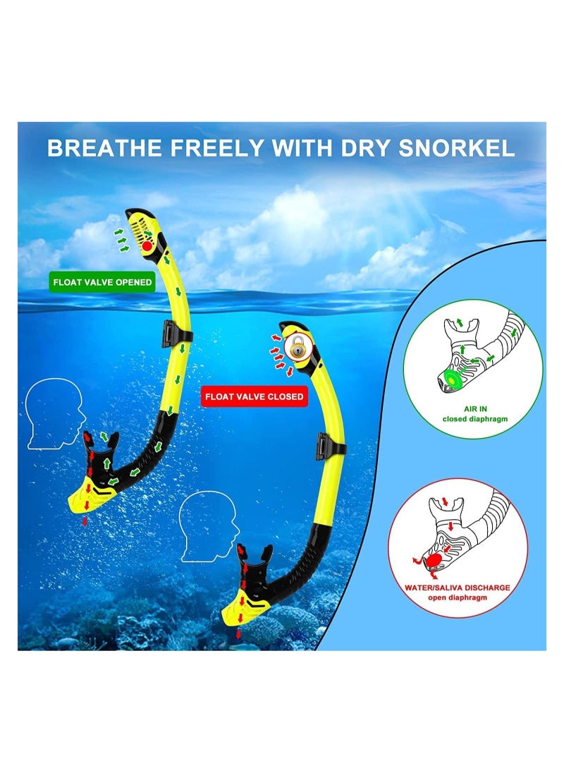 SYOSI - Snorkel Set Adults, 3 Piece Diving Set with Flippers, Mask and Snorkel Set for Men and Women, Snorkelling Set with Anti-Fog Diving Mask,Dry Snorkel,Swimming Fins,Diving Equipment - Image 1