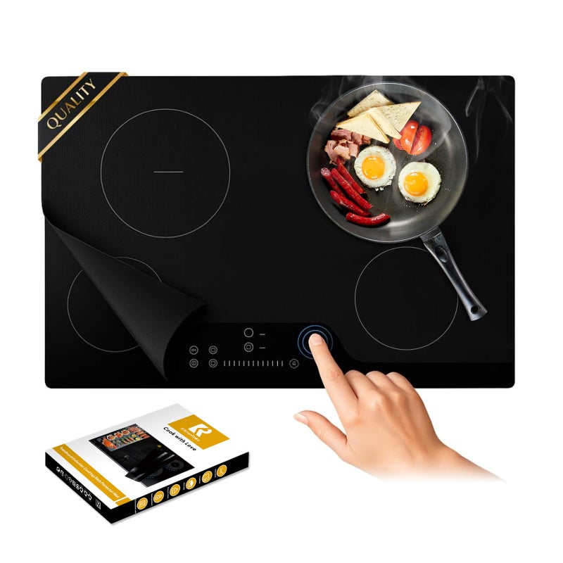 Cook's Aid Large Translucent Induction Cooktop Protector Mat 21.2x35.4 Inch - Image 1