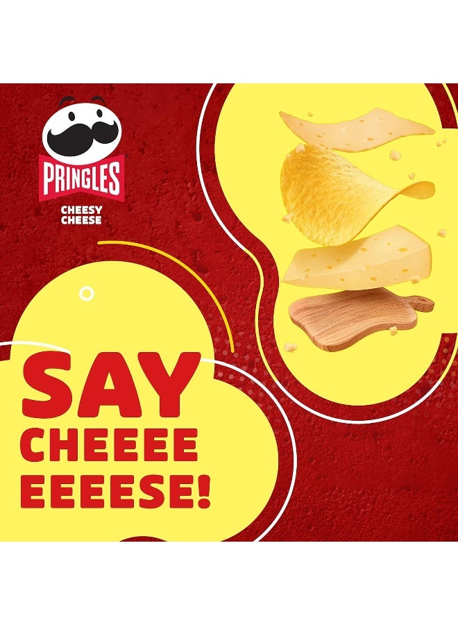 Pringles برينجلز بنكهة الجبنة - رقائق بطاطس - 165جم - وجبة خفيفة مقرمشة - طعام خفيف مقرمش للأفلام والألعاب والمزيد - علبة مناسبة للسفر - Image 4