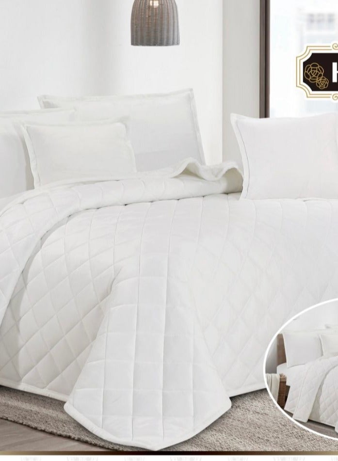 Hours 6 Piece Winter Royal Comforter One Velvet Side And One Side Fur King Size 220x240 cm - Image 4