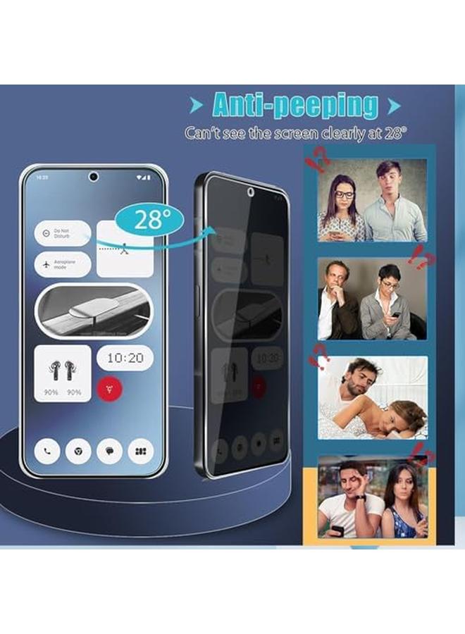 erorex 2 Pcs Compatible With Nothing Phone 2A Privacy Screen Protector Tempered Glass Film Anti Spy 9H Hardness Anti Scratch Bubble Free - Image 4