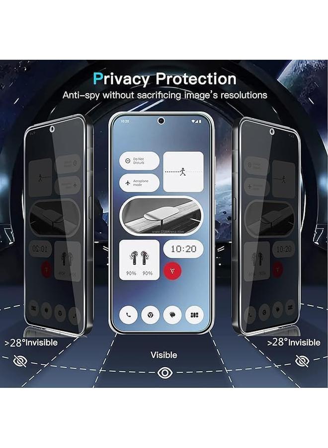 erorex 2 Pcs Compatible With Nothing Phone 2A Privacy Screen Protector Tempered Glass Film Anti Spy 9H Hardness Anti Scratch Bubble Free - Image 2
