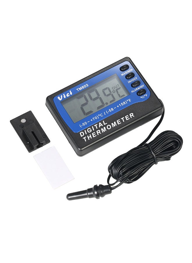 Vici - Mini LCD Digital Thermometer Temperature Meter Celsius Fahrenheit Degree In Out Fridge Freezer Thermometer with Probe Max Min Value Display - Image 1