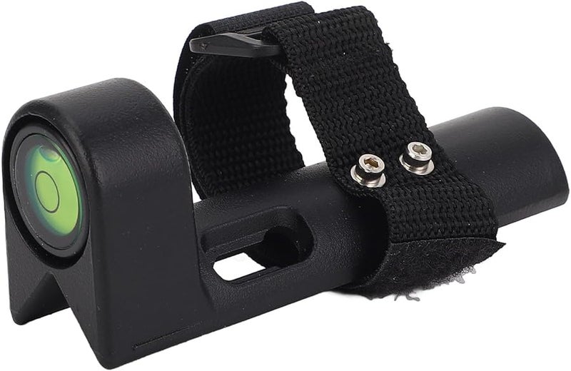 قضيب مستوى قابل للتعديل من سبائك الألومنيوم مع فقاعة دقيقة للقياسات الدقيقة باللون الأسود - Image 1