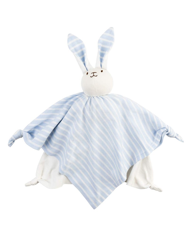 Under the Nile Blanket Friend Bunny Print Wide Blue Stripe