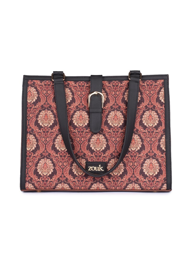 ZOUK Rhea Kapoor Office Bag | Fits up to 15 inch Laptop | Stylish Handbag for Office, Travel & Daily Use | Water-Resistant | Lightweight & Spacious | - Image 1
