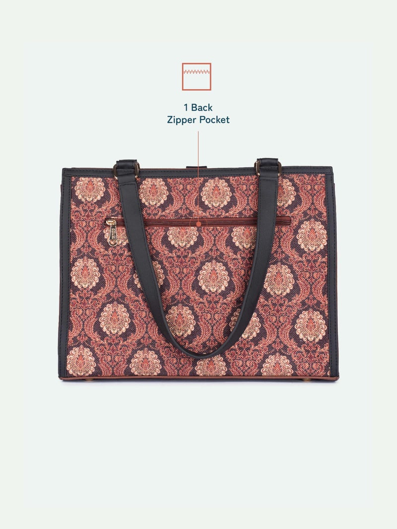 ZOUK Rhea Kapoor Office Bag | Fits up to 15 inch Laptop | Stylish Handbag for Office, Travel & Daily Use | Water-Resistant | Lightweight & Spacious | - Image 5