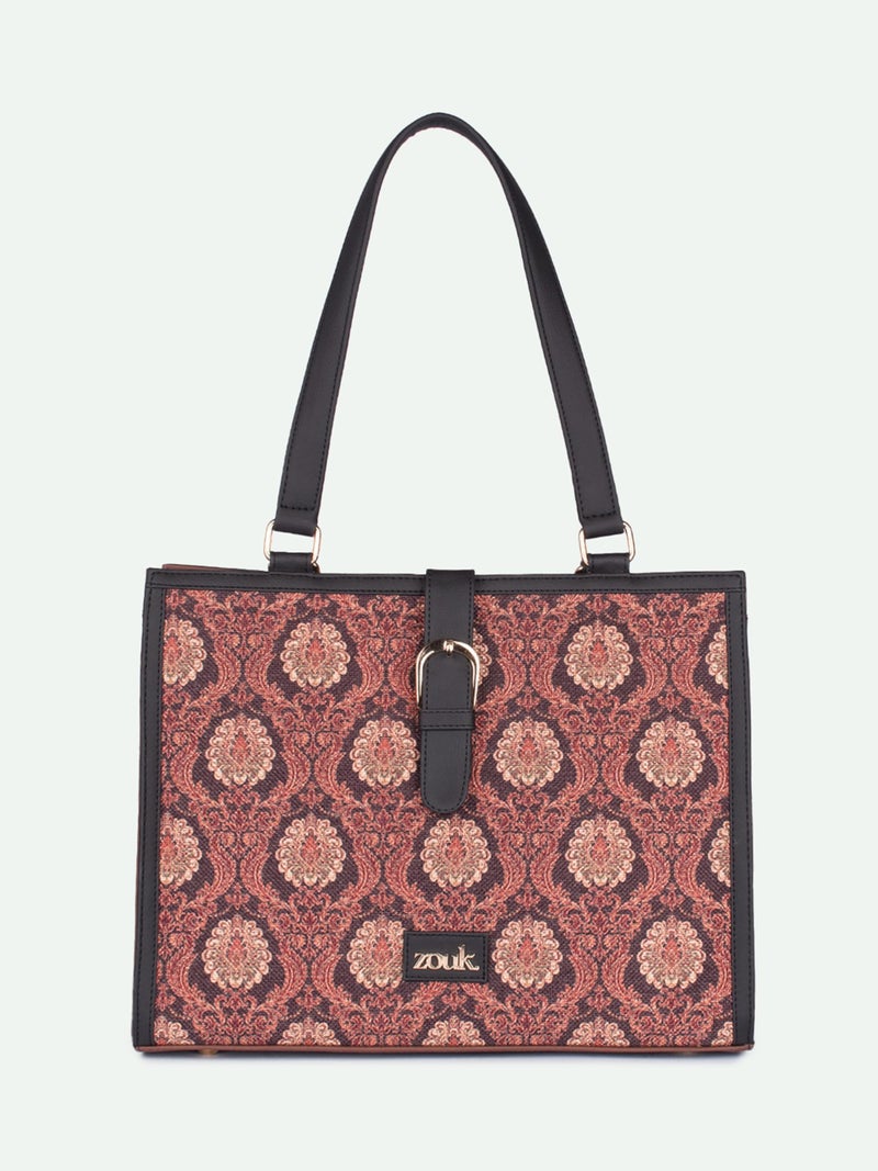 ZOUK Rhea Kapoor Office Bag | Fits up to 15 inch Laptop | Stylish Handbag for Office, Travel & Daily Use | Water-Resistant | Lightweight & Spacious | - Image 4