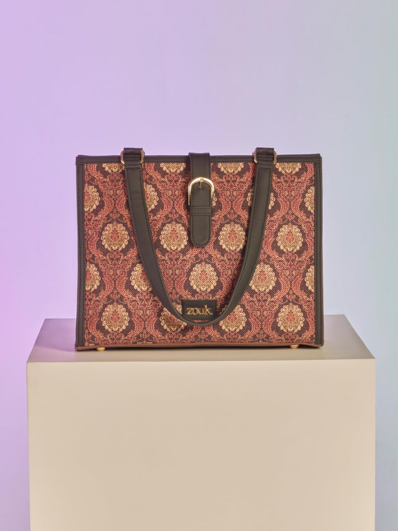 ZOUK Rhea Kapoor Office Bag | Fits up to 15 inch Laptop | Stylish Handbag for Office, Travel & Daily Use | Water-Resistant | Lightweight & Spacious | - Image 3