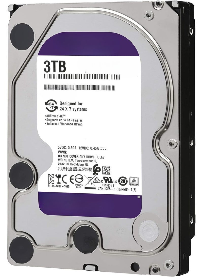 Internal Hard Drive 3TB 3.5 Inch – SATA 6Gb/s 5400RPM with 64MB Cache Desktop Storage - Image 1
