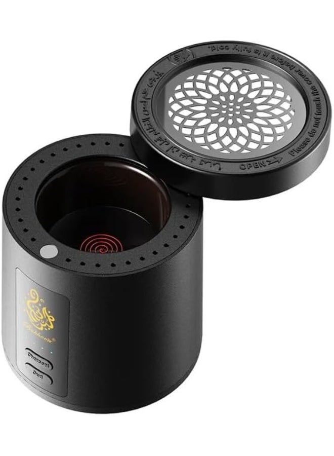 Bukhoon Portable Electric Oud & Bakhoor Incense Burner 2-in-1 Smart Arabic Mabkhara for Charcoal & Oud | Fast Heating, LED Indicator & USB Rechargeable – Premium Aromatherapy Diffuser for Home, Car, - Image 5