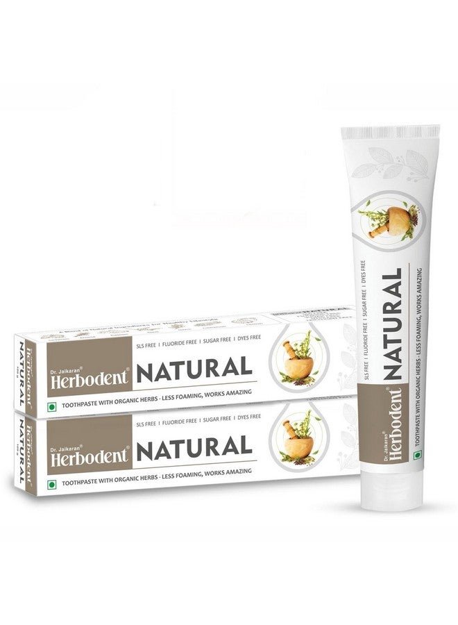Herbodent ® Natural Toothpaste - 3.53 Oz Pack Of 2 | Less Foaming, Works Amazing | Sls Free | Fluoride Free | Herbal Toothpaste With Neem, Clove & More Herbs - Image 1
