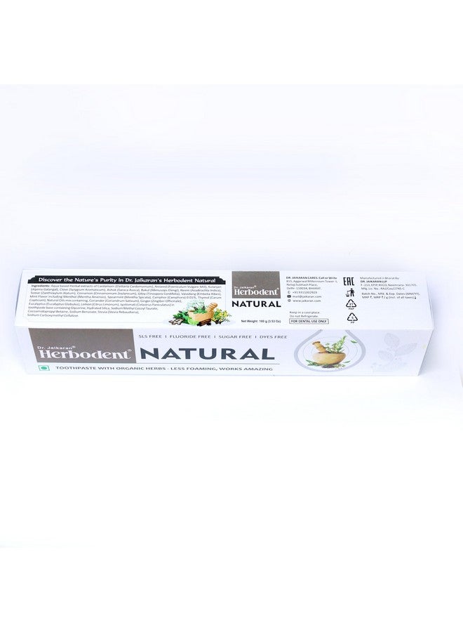Herbodent ® Natural Toothpaste - 3.53 Oz Pack Of 2 | Less Foaming, Works Amazing | Sls Free | Fluoride Free | Herbal Toothpaste With Neem, Clove & More Herbs - Image 3