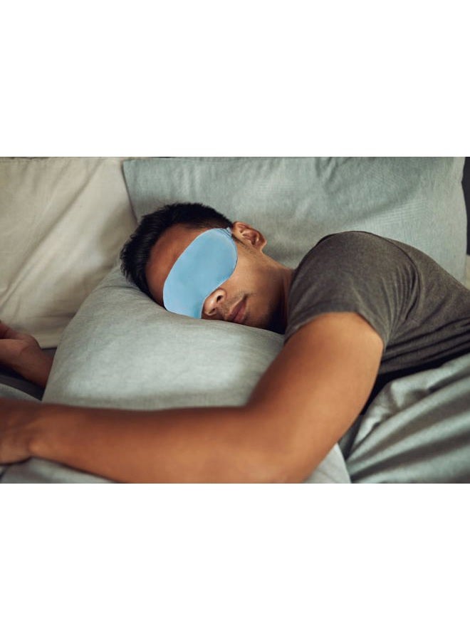 LMGERBUD Blue Eye Mask for Sleeping,Soft and Comfortable Fabric, Eye Shade Cover for Travel Nap - Image 4
