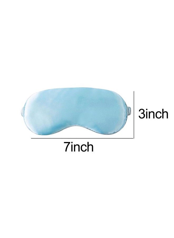 LMGERBUD Blue Eye Mask for Sleeping,Soft and Comfortable Fabric, Eye Shade Cover for Travel Nap - Image 2