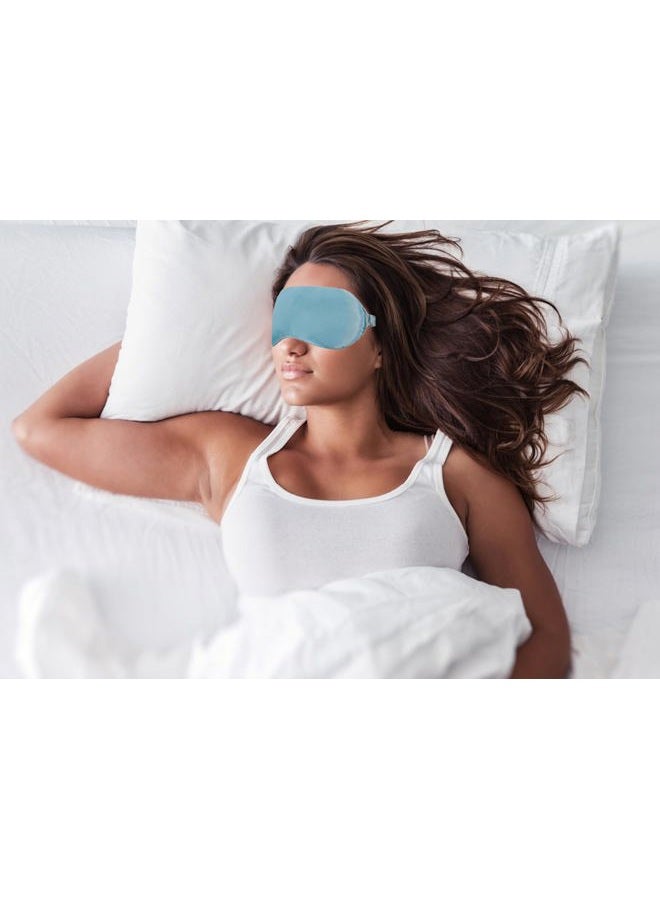 LMGERBUD Blue Eye Mask for Sleeping,Soft and Comfortable Fabric, Eye Shade Cover for Travel Nap - Image 3