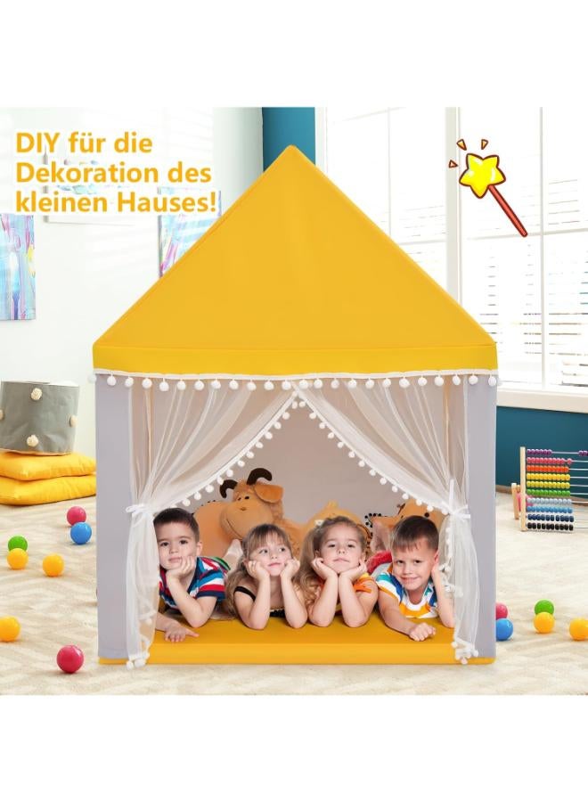 Children’s Play House Tent with Wooden Frame & Cotton Mat – 120×105×140 cm - Image 2
