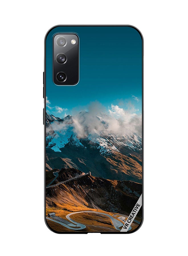 VR CREATIVE Protective Case Cover For Samsung Galaxy S20 FE 5G Road And Mountains Design Multicolour - Image 1