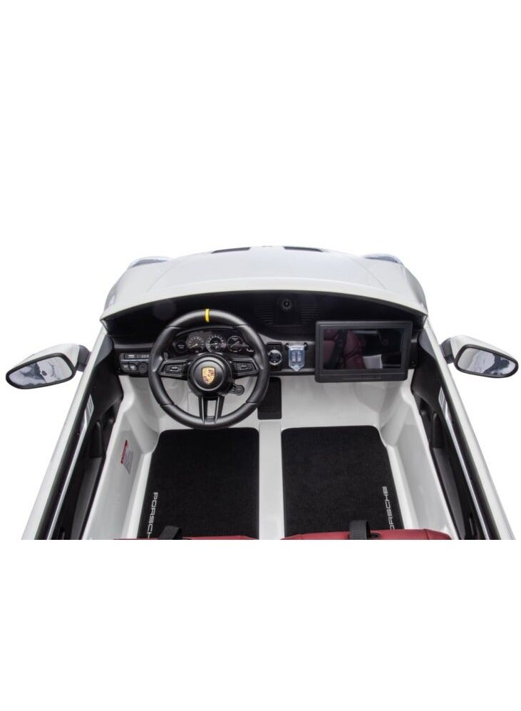 Porsche 911 Ride On 12V 4M White DK-P911 - Image 4