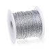 CCINEE 1mm Metallic Silver Cord String Non Stretch Thread for Jewelry Craft Making Hang Tags 100 Meters 109 Yards - Image 2