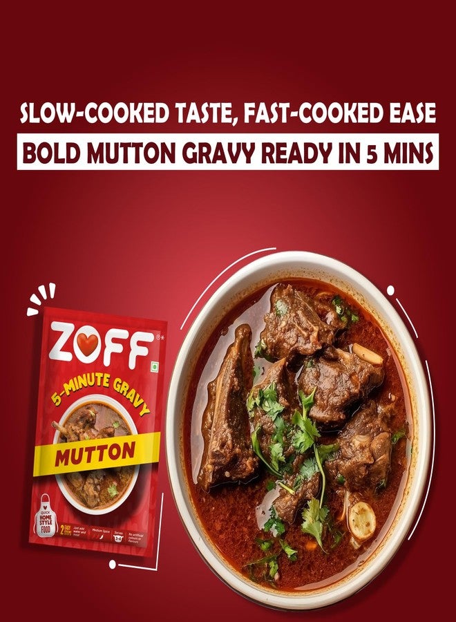 ZOFF 5-Minute Mutton Masala Gravy Mix - Quick & Easy Indian Curry for Travel & Home - Authentic Homestyle Flavor - Perfect with Rice, Roti, or Bread – 90g - Image 3