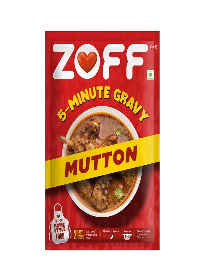 ZOFF 5-Minute Mutton Masala Gravy Mix - Quick & Easy Indian Curry for Travel & Home - Authentic Homestyle Flavor - Perfect with Rice, Roti, or Bread – 90g - Image 2