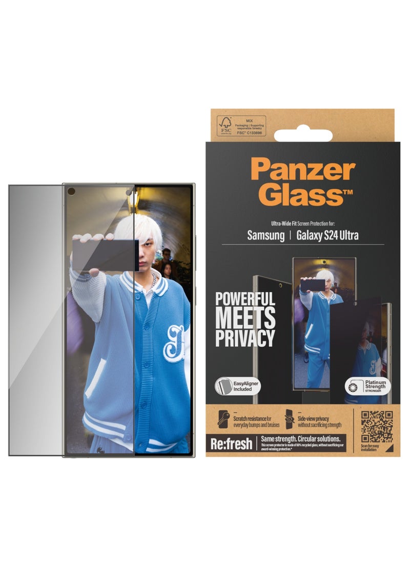PanzerGlass PanzerGlass® Privacy Screen Protector Samsung Galaxy S24 Ultra | Ultra-Wide Fit w. EasyAligner  - Image 1