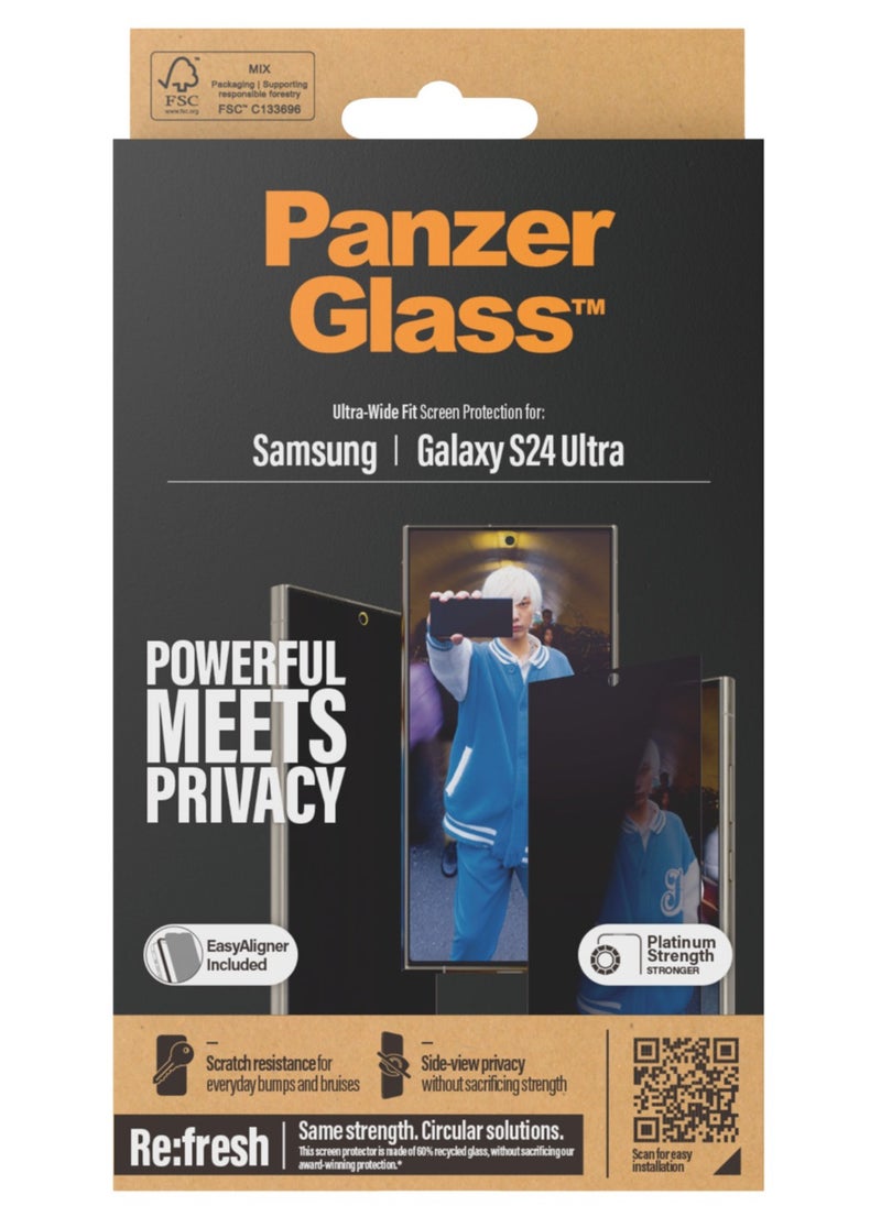 PanzerGlass PanzerGlass® Privacy Screen Protector Samsung Galaxy S24 Ultra | Ultra-Wide Fit w. EasyAligner  - Image 3